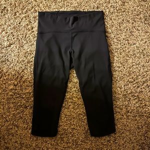 Lululemon Women's Train Times Crop Leggings Black Mesh 17"